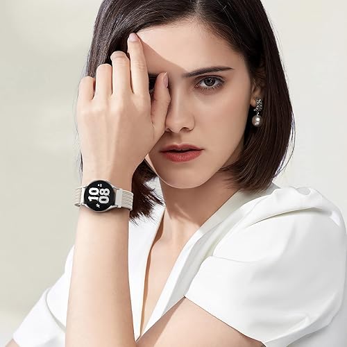 Miniatura 7 de BeautyFurlife Paquete de 3 correas de reloj elásticas trenzadas de 0.78 pulgadas compatibles con Galaxy Watch 654 de 1.575 pulgadas, 1.732 pulgadas,