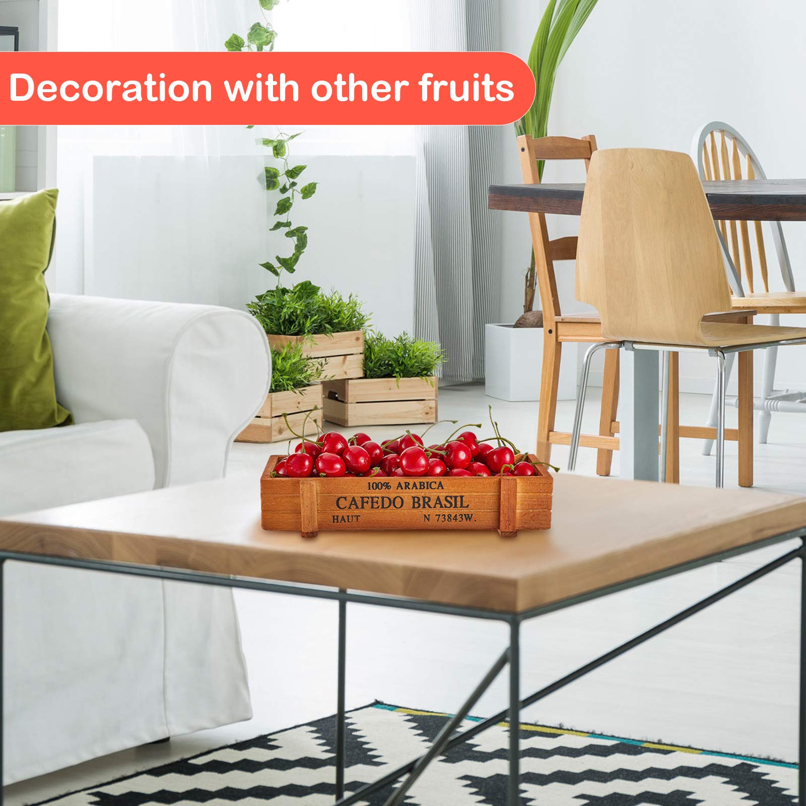 Realistic Fake Cherries - 50 Pcs for Christmas Decor -7 Realistic Fake Cherries - 50 Pcs for Christmas Decor -7
