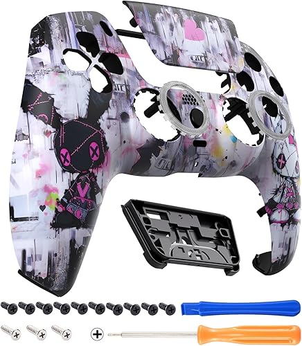Vista 40 de eXtremeRate Luna Redesigned Front Shell Touchpad Compatible with ps5 Controller BDM-010 020 030 040 050, The 100 Cash Money Replacement Faceplate
