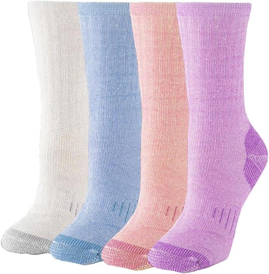 Merino Wool Socks Womens Hiking Crew Cushion Winter Boot Thermal Socks Midweight Moisture Wicking Sports Socks
