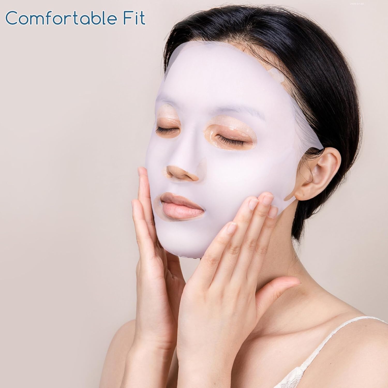 FRCOLOR Reusable 3D Silicone Cover for Women Ladies Soft Non-Irritating Sheet Mask Holder to Prevent Essence Evaporation and Maximize Absorption Skincare Tool