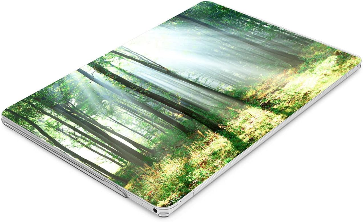 Hard Case Compatible for MacBook Pro 16 14 M3 M2 2023 M1 Pro 13 2022 Air 13 2021 Retina 2020 Mac 11 12 Sunlight Laptop Protective Spring Green Trendy Cover Nature Design Forest Trees Print