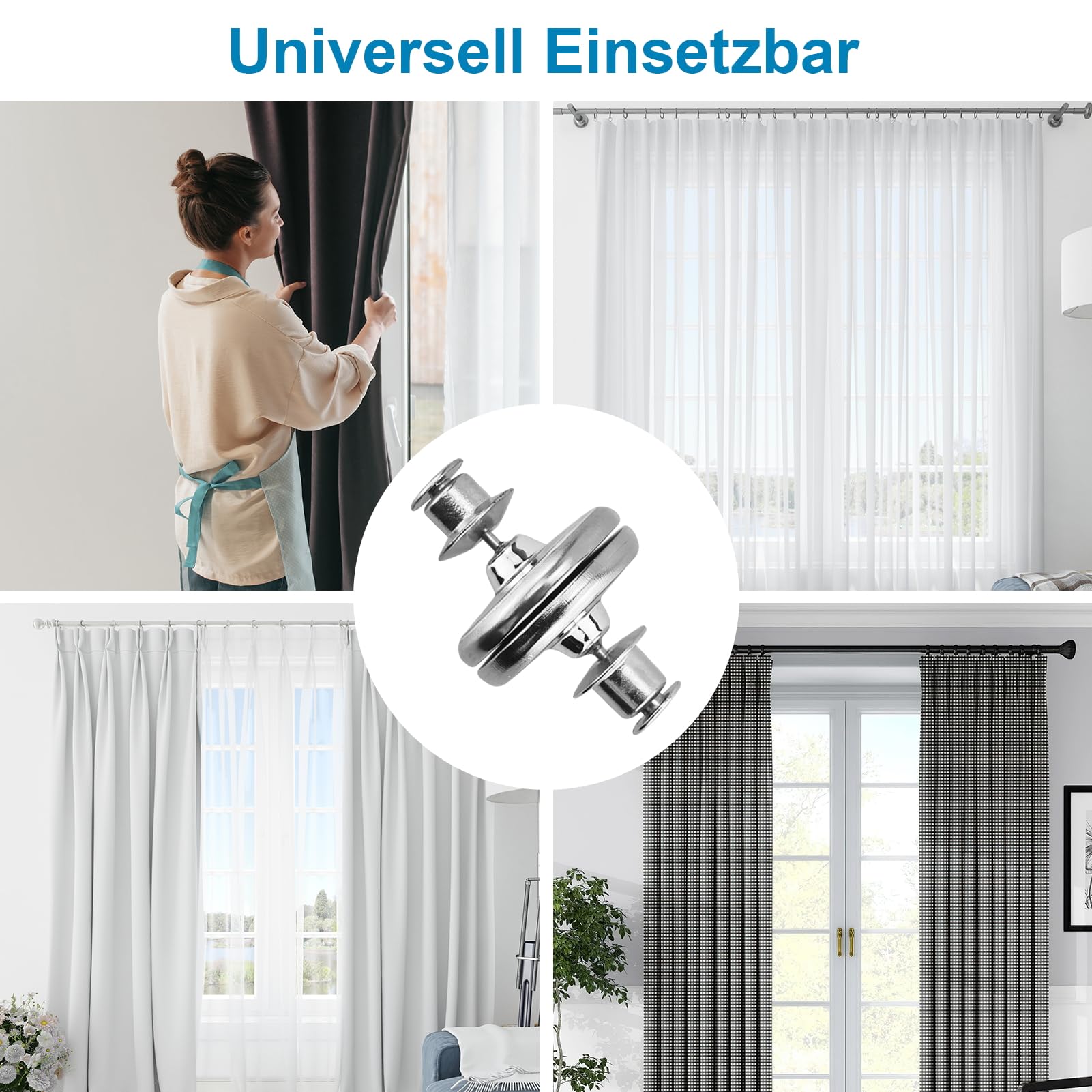 24 Clip Magnetiche Per Tenda Doccia – Ferma Tenda A Prova Di Perdite Con Magneti, Antivento E Facili Da Montare