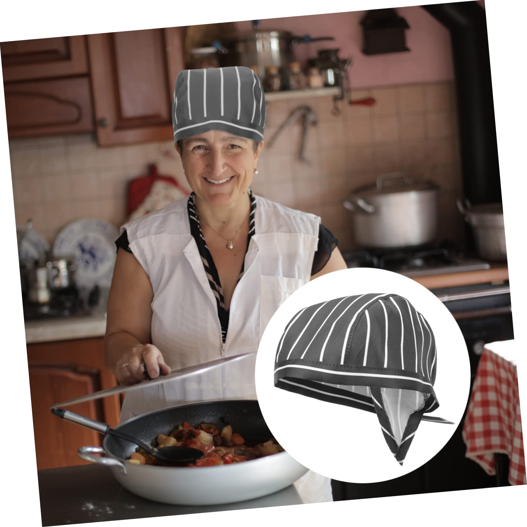 SHERCHPRY 4 sombreros de cocina ajustables de algodón Miss suministros de cocina elasticidad