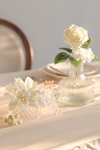 Miniatura 5 de Juego de caja combinada de flores artificiales, hojas de flores de color degradado con tallos para ramos de boda, centros de mesa, baby shower,