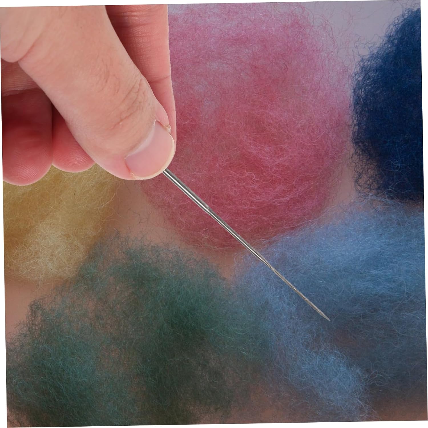 Gogogmee Beginner's Punch Needle Felting Kit Set of Wool Felt Poking Needles for Craft DIY Projects