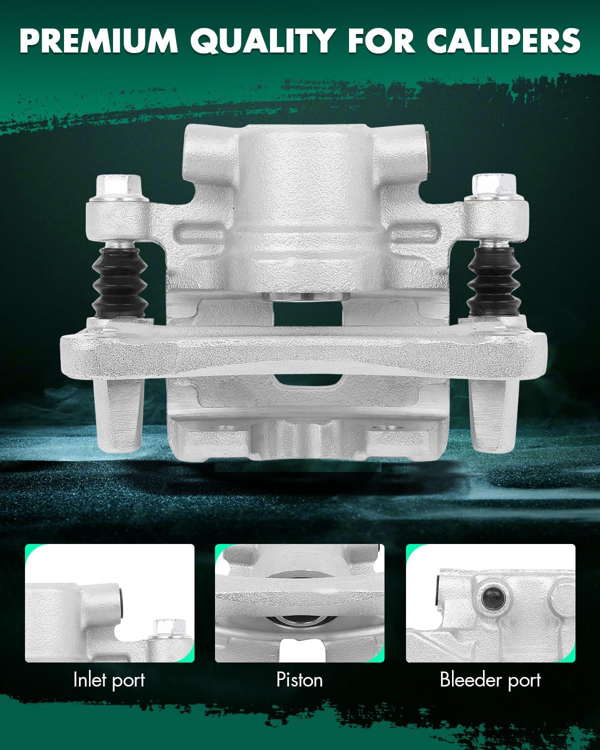 SCITOO Rear Left Brake Caliper With Bracket 18B5105 Compatible For Chrysler 0/Sebring, For Dodge Avenger, For Dodge Caliber, For Jeep Compass/Patriot, For Mitsubishi Lancer/Outlander Sport/RVR