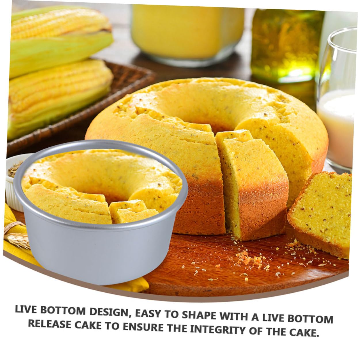Molde Para Pastel Redondo Anodizado 4 Pulgadas Antiadherente De Aluminio Con Fondo Desmontable Para Repostería Casera Juego De 8 Unidades