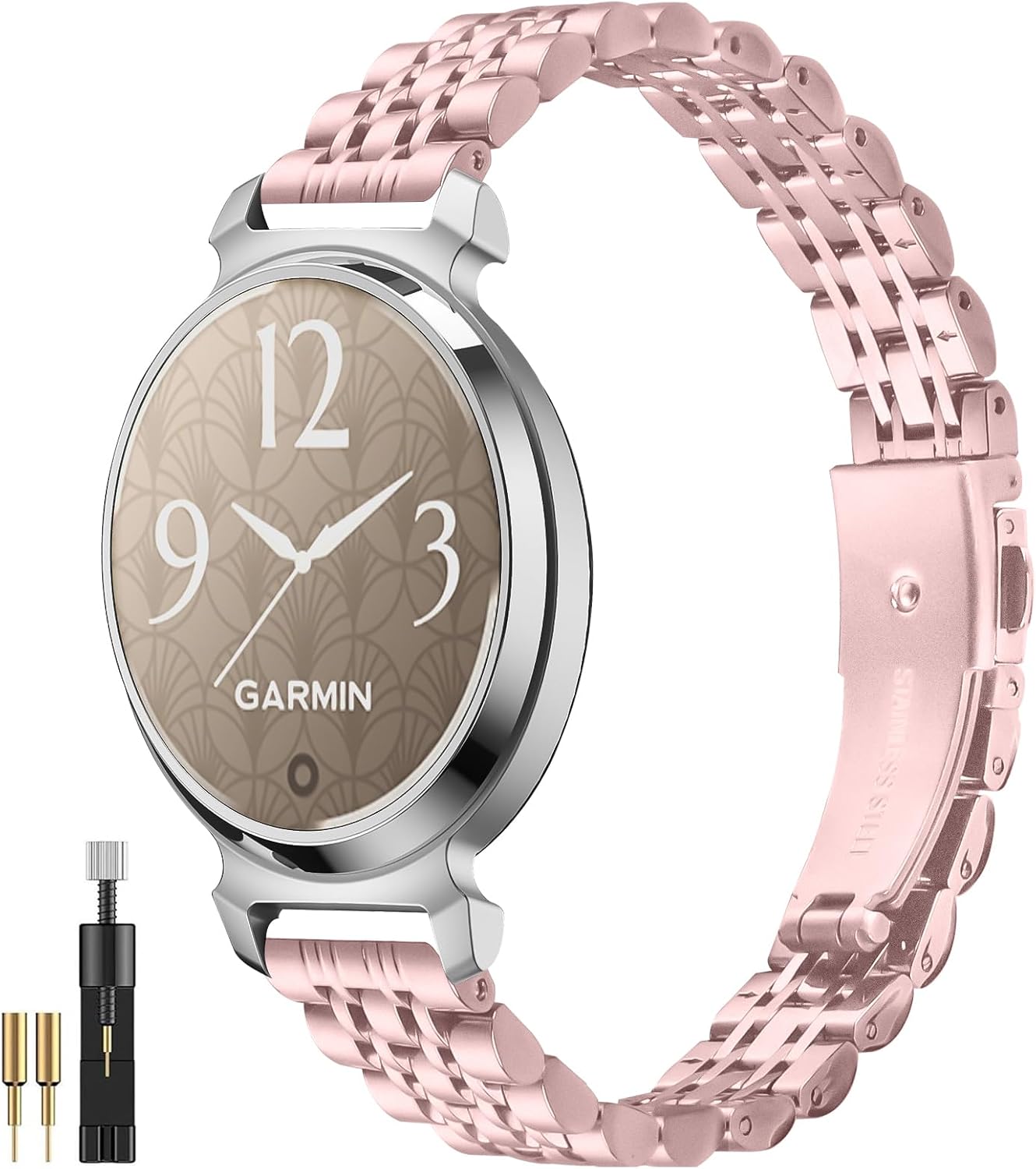 Amazon.co.jp: NINKI ステンレススチールストラップ Garmin Lily 2