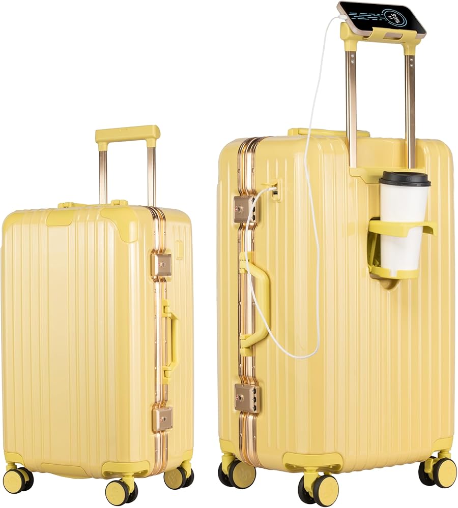 ゴールドアルミニウム キャリーケース　カメラケース Amazon.co.jp: [ACHSENLI] 2024年新登場_ 【工場直売 親子セット