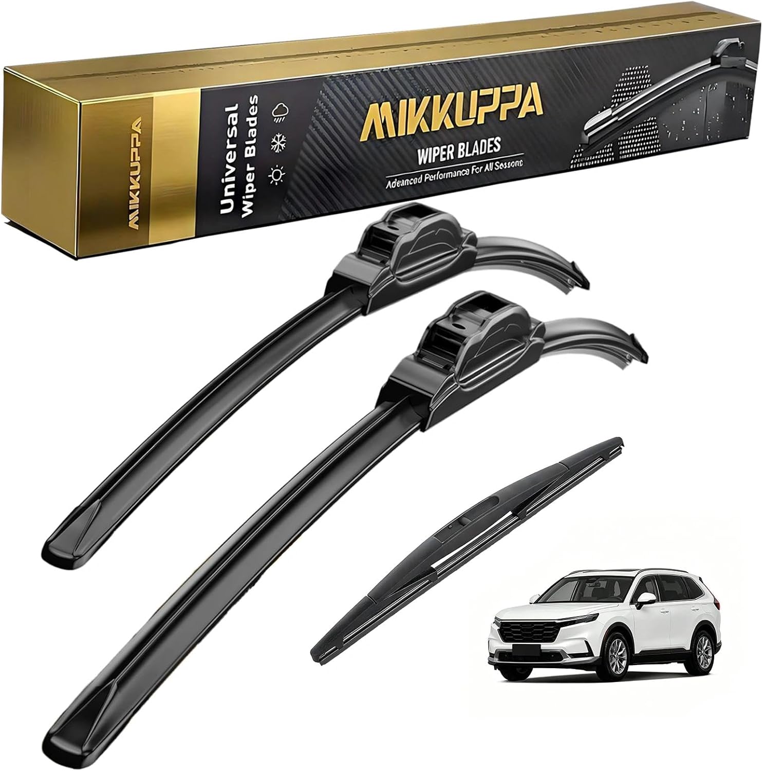 MIKKUPPA 26"+22"+16" Windshield Wiper Blades Replacement for 2005-2022 Honda Odyssey, Front & Rear Wiper Blades Set, Durable Stable Quiet All Season (Pack of 3)
