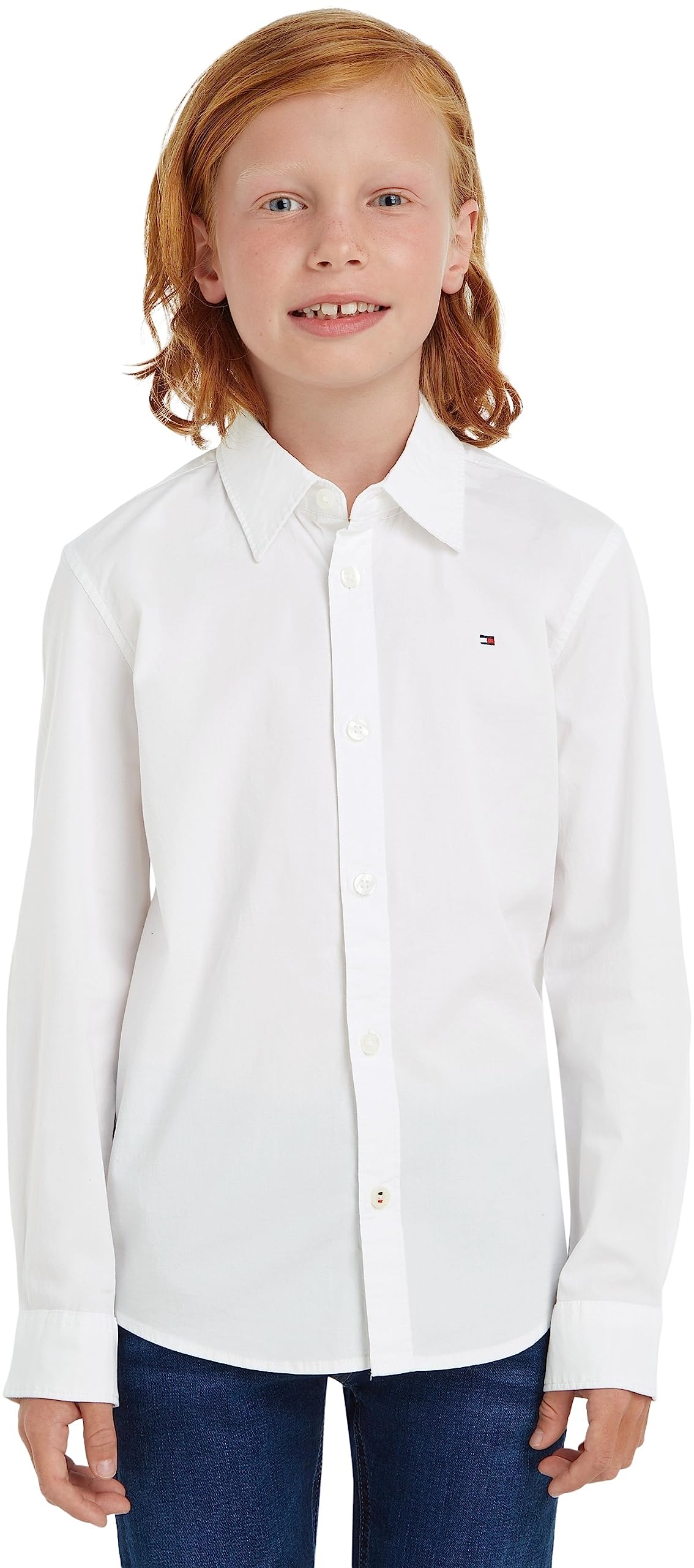 Tommy Hilfiger Camisa Chicos Oxford Tejido elástico