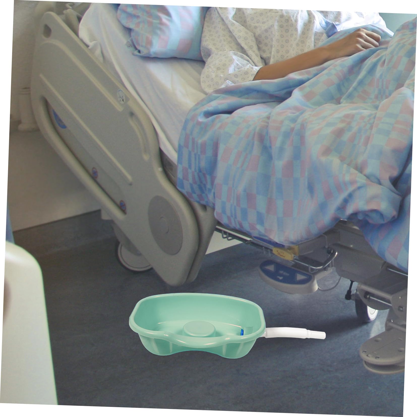 Healeved Ergonomisches Haarwaschbecken aus Kunststoff mit Gebogenem Rand für Bequemes Haarewaschen im Bett Großes Shampoo Waschbecken für Schwangere und Senioren