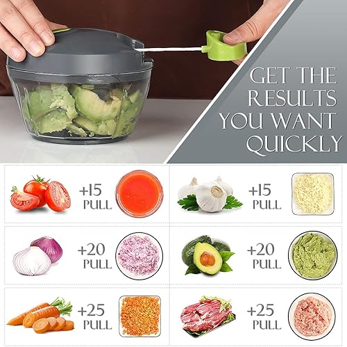 Miniatura 2 de Ourokhome Manual Food Processor with Cheese Grater Zester for Lemon, Vegetable, Ginger, Garlic, Onion