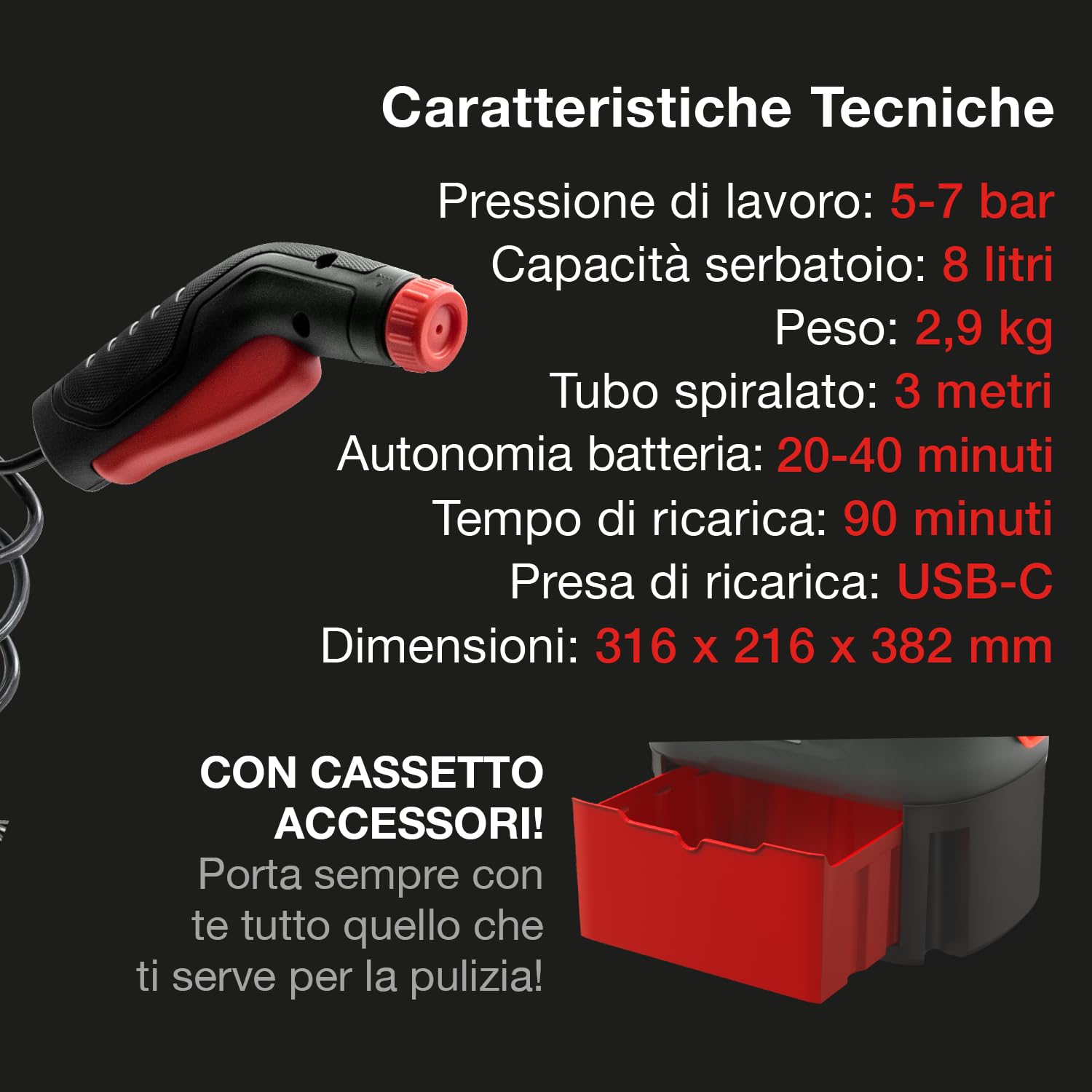 ERRECOM Kit Pulizia Completa Climatizzatori: JET GUN PRO+ Idropulitrice Portatile, Clima-Net 1L Pulitore Unità Interna/Esterna, A/C Tabs Pastiglie Climatizzatore, Cover Protezione Pareti Wally, Guanti