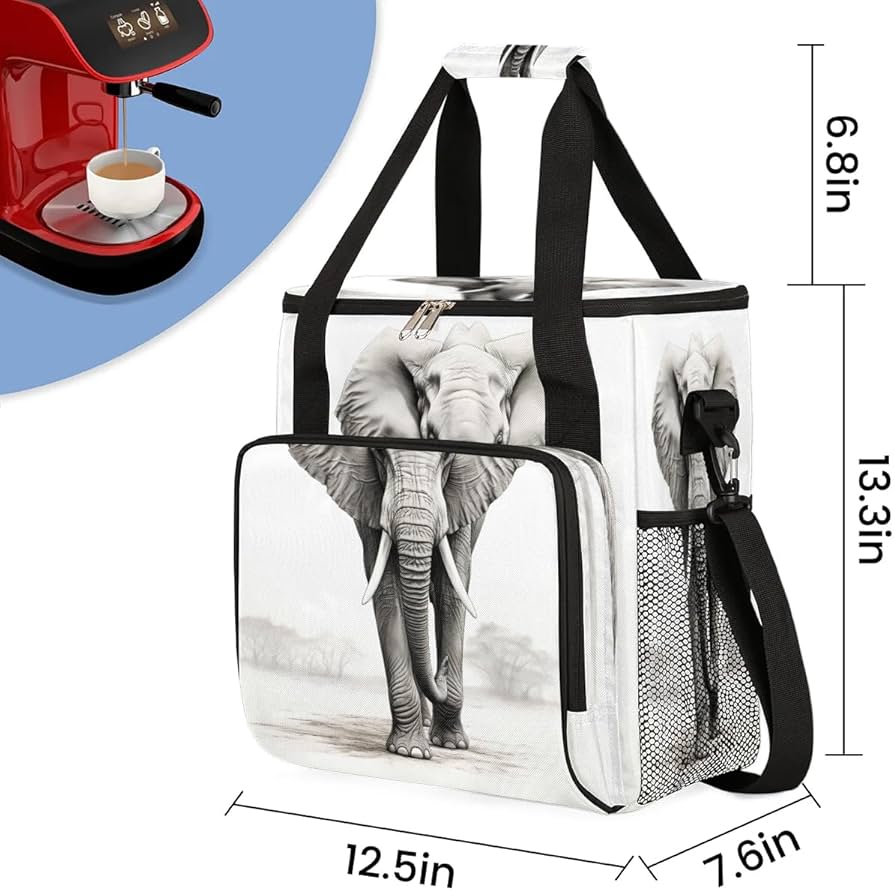 Amazon.com: CFERSAN African Animal Elephant Coffee Maker Carring