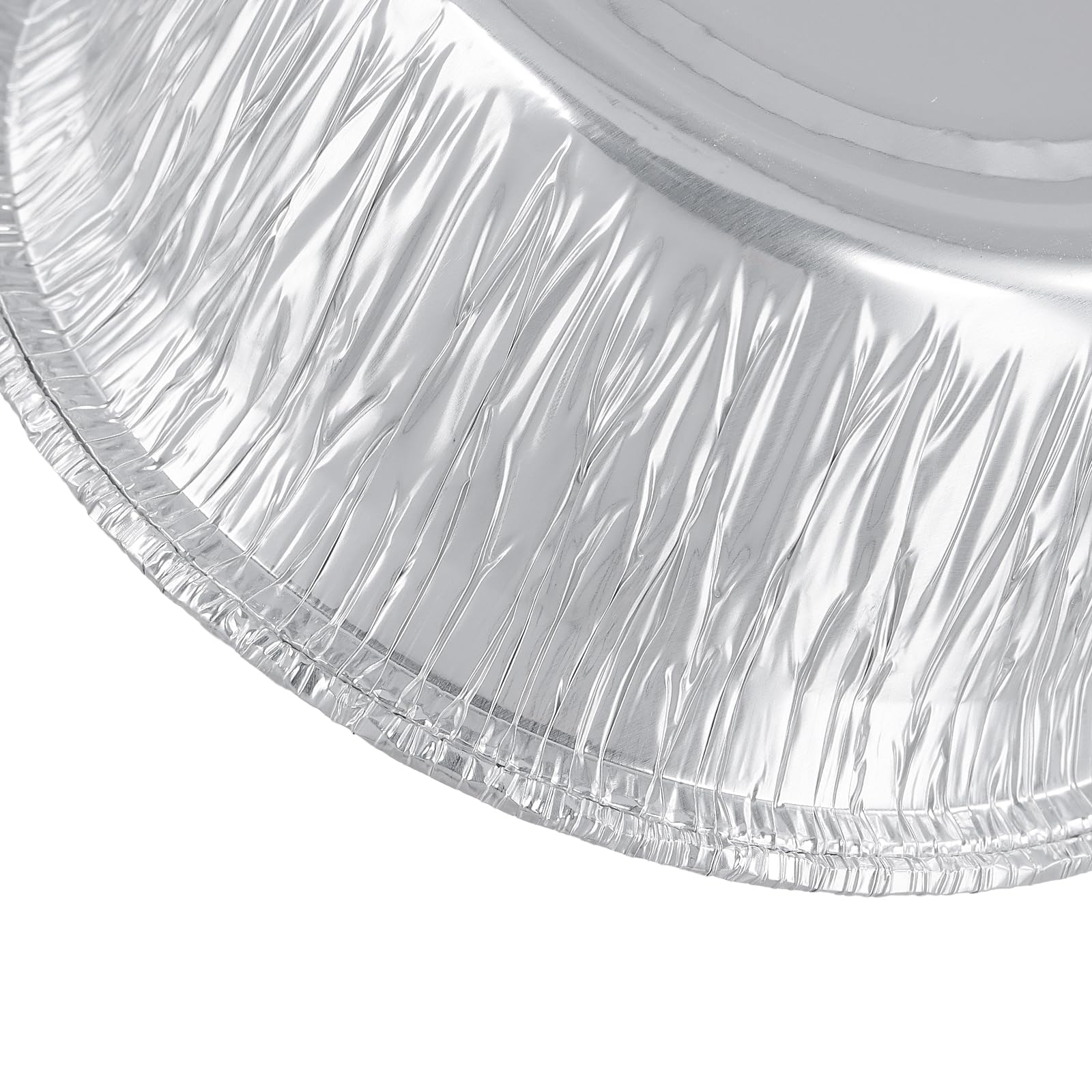 MUKCHAP Paquete de 200 platos de aluminio para tartas de 5 pulgadas, fundas redondas de aluminio de 12 x 8,8 x 4,5 cm, moldes de aluminio para hornear, barbacoa, camping