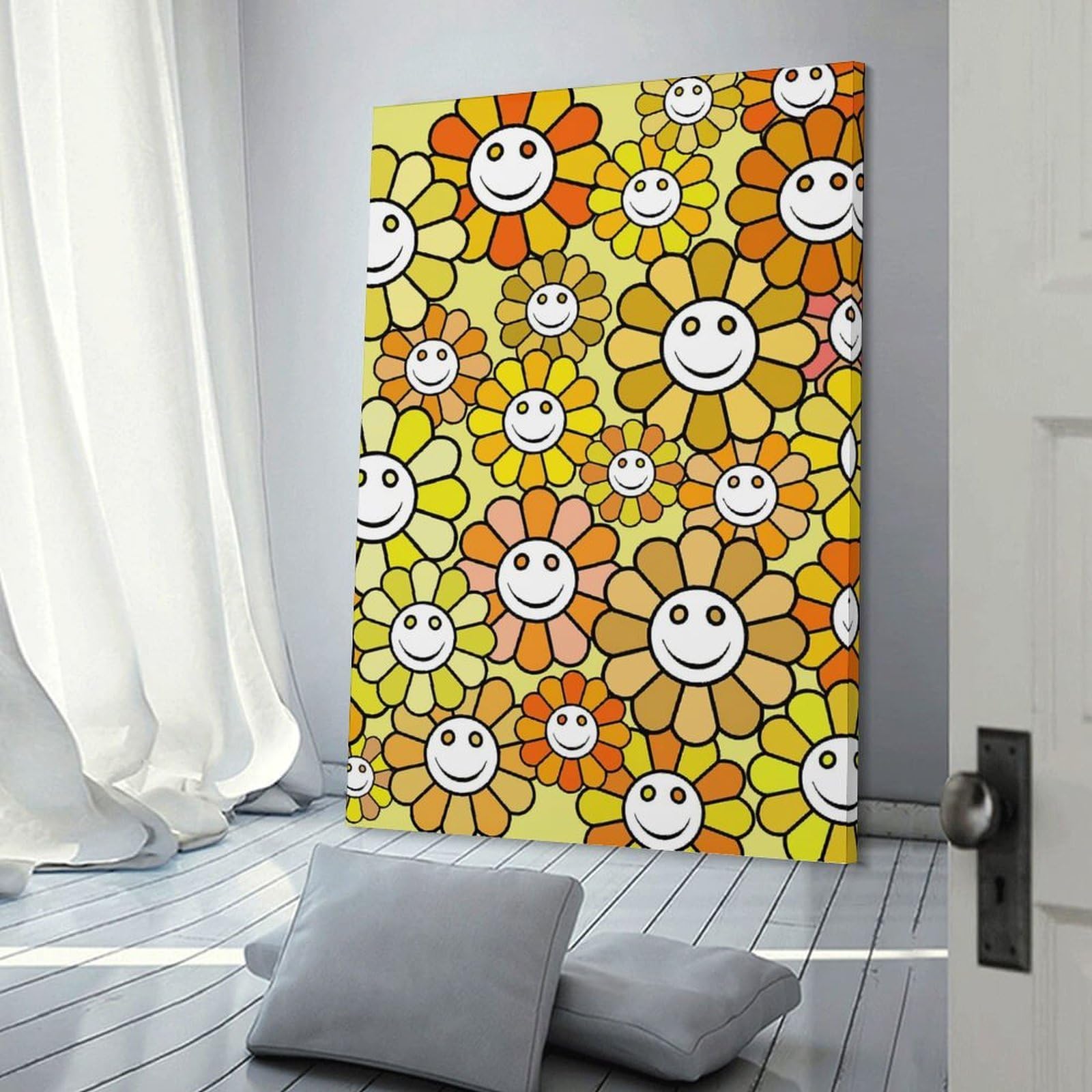 Junmoney Flower Folly No1 Decorative Canvas Print, 16x24inch(40x60cm), for Study, Office Or Focused Interiors, Canvas Wall Decor for Creative Rooms