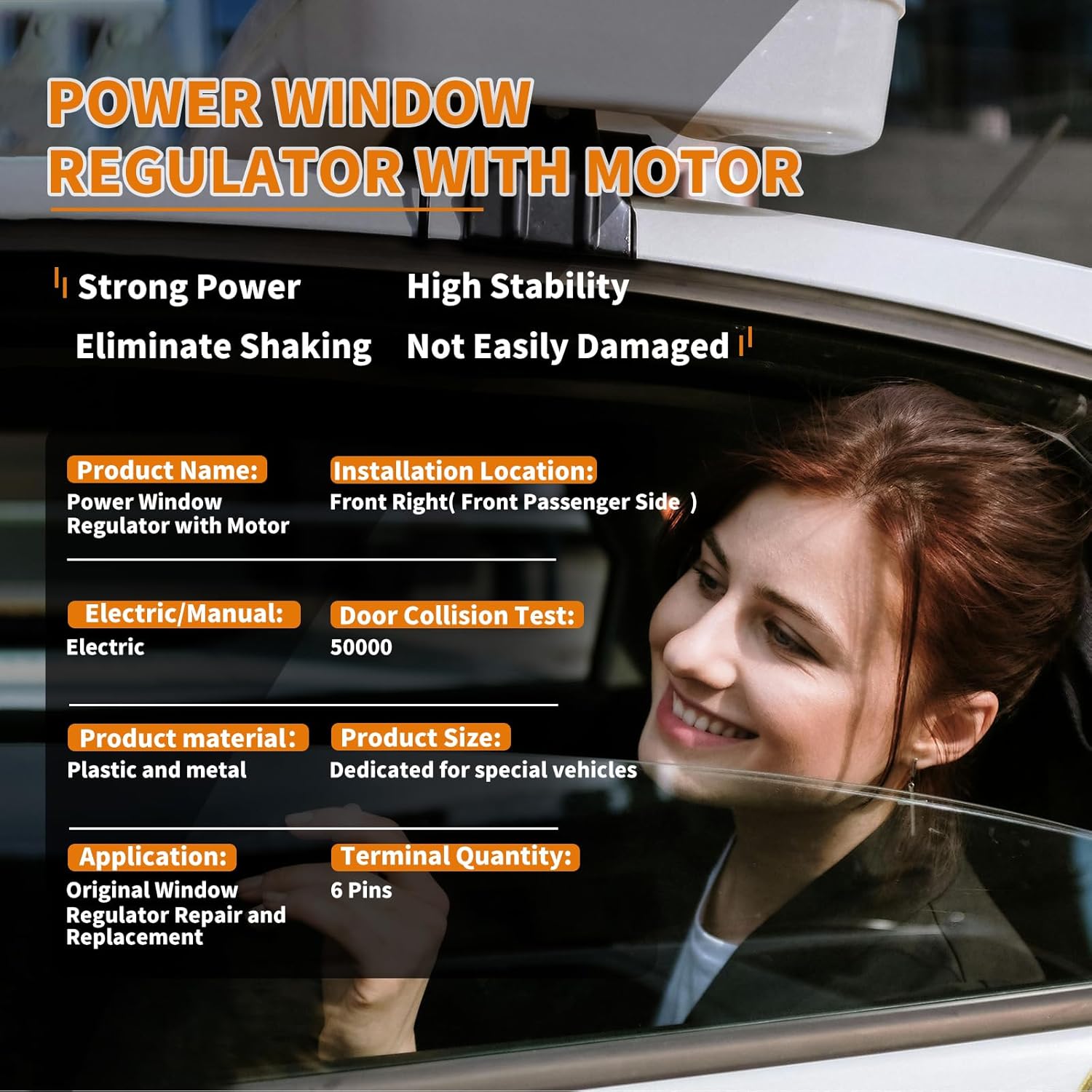 748-525 Front Right Passenger Side Power Window Regulator replacement with Motor Assembly for 2004-2015 Nissan Armada Titan 2004-2010 Infiniti QX56