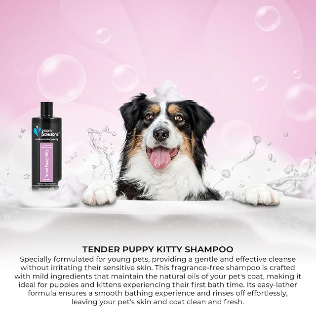 Foto 4 de 4 de Groom Professional Tender Puppy Kitty Fragrance Free Gentle Shampoo, 450ml