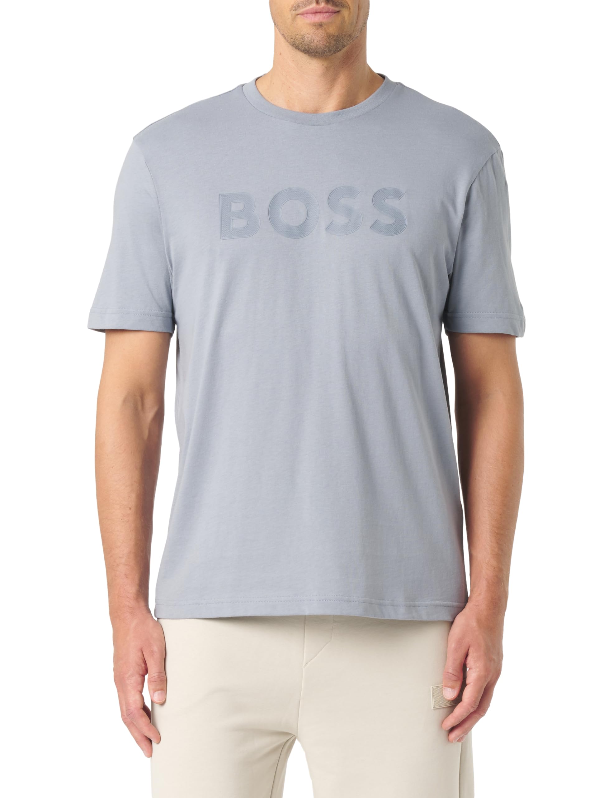 BOSS Herren Ts_Structure Logo 10274735 01 T_Shirt