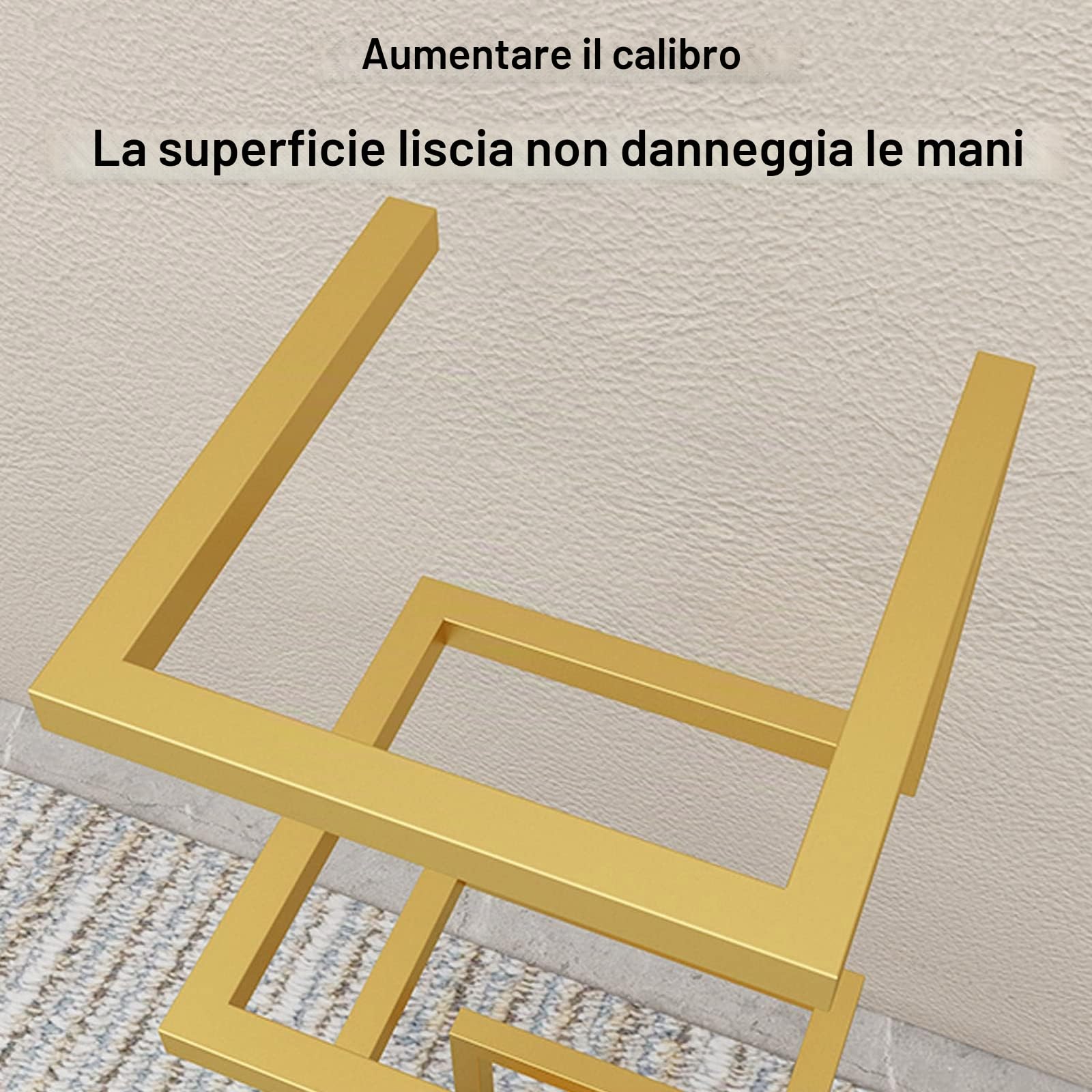 Portaombrelli quadrato in metallo dorato per ingresso ingresso porta d'ingresso