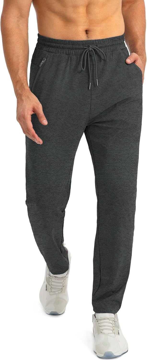 G Gradual Men's Sweatpants with Zipper Pockets Tapered Joggers for Men Athletic Pants for Workout, Jogging, Running