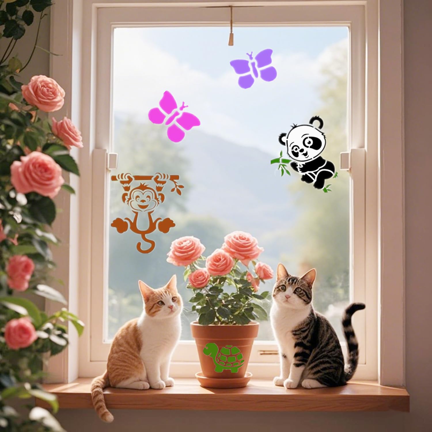 30 Pieces Cute Animal Stencils 3Inch Reusable and Flushable Print Stencils Cat Dog Panda Pattern Templates for Painting on Wood Burning Art - Image 4