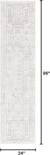 Miniatura 2 de Unique Loom Oxford Collection - Alfombra Magdelan (2 x 8 pies, color cremamarfil)