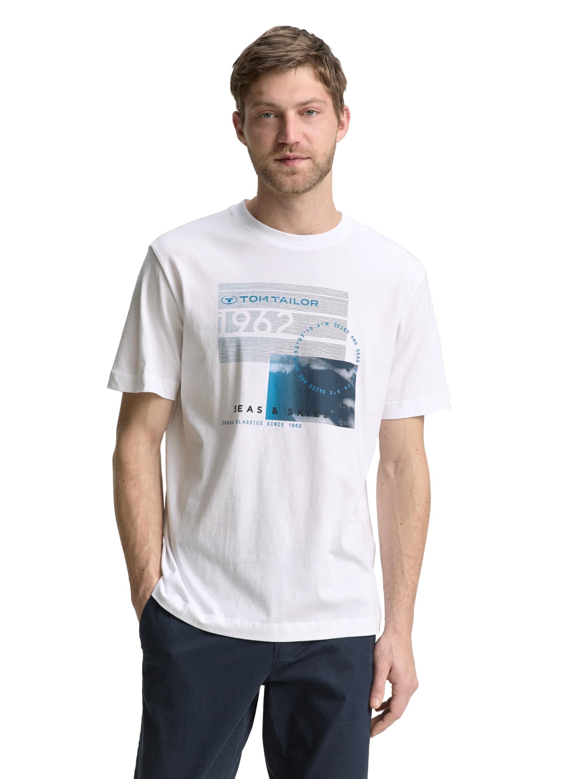 TOM TAILOR Herren T-Shirt mit Foto-Print