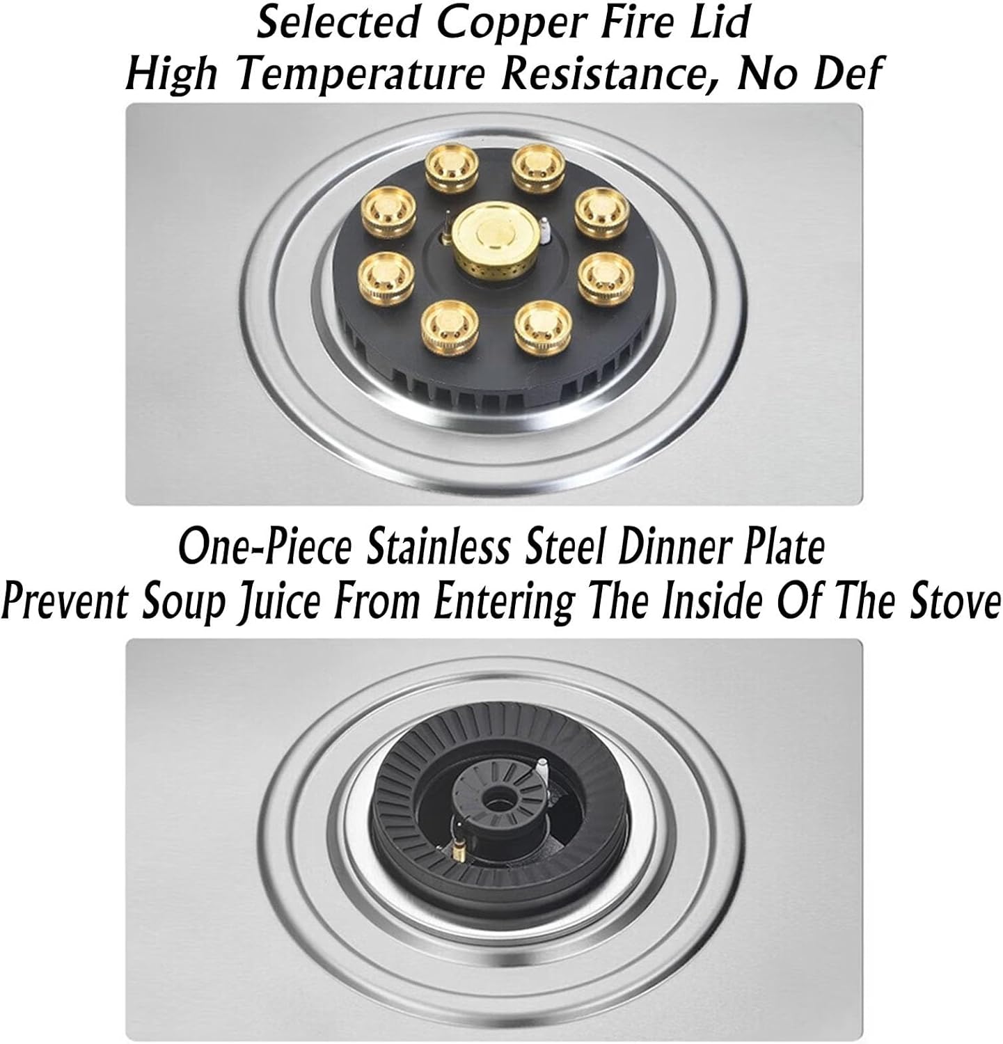 Stainless Steel Gas Cooktop,Esktop/Embedded Dual Purpose Dual Burner Gas Hob Stovetop,Flameout Protection,Suitable for Apartments Indoor(LPG)(NG) (Size : LPG)
