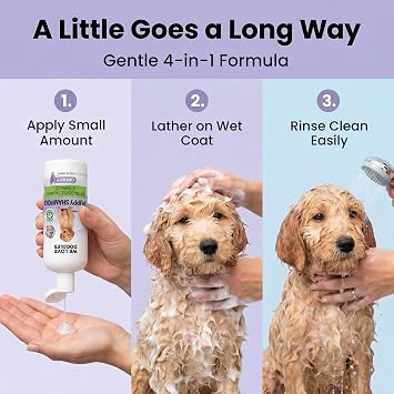 Puppy Shampoo & Conditioner, Tearless Hypoallergenic Wash, Lavender, 8 oz