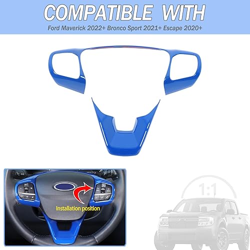 Vista 41 de Aunginsy Marco de botón de dirección de control central compatible con Ford Maverick 2022+ Bronco Sport 2021+ Escape 2020+ consola central, cubierta