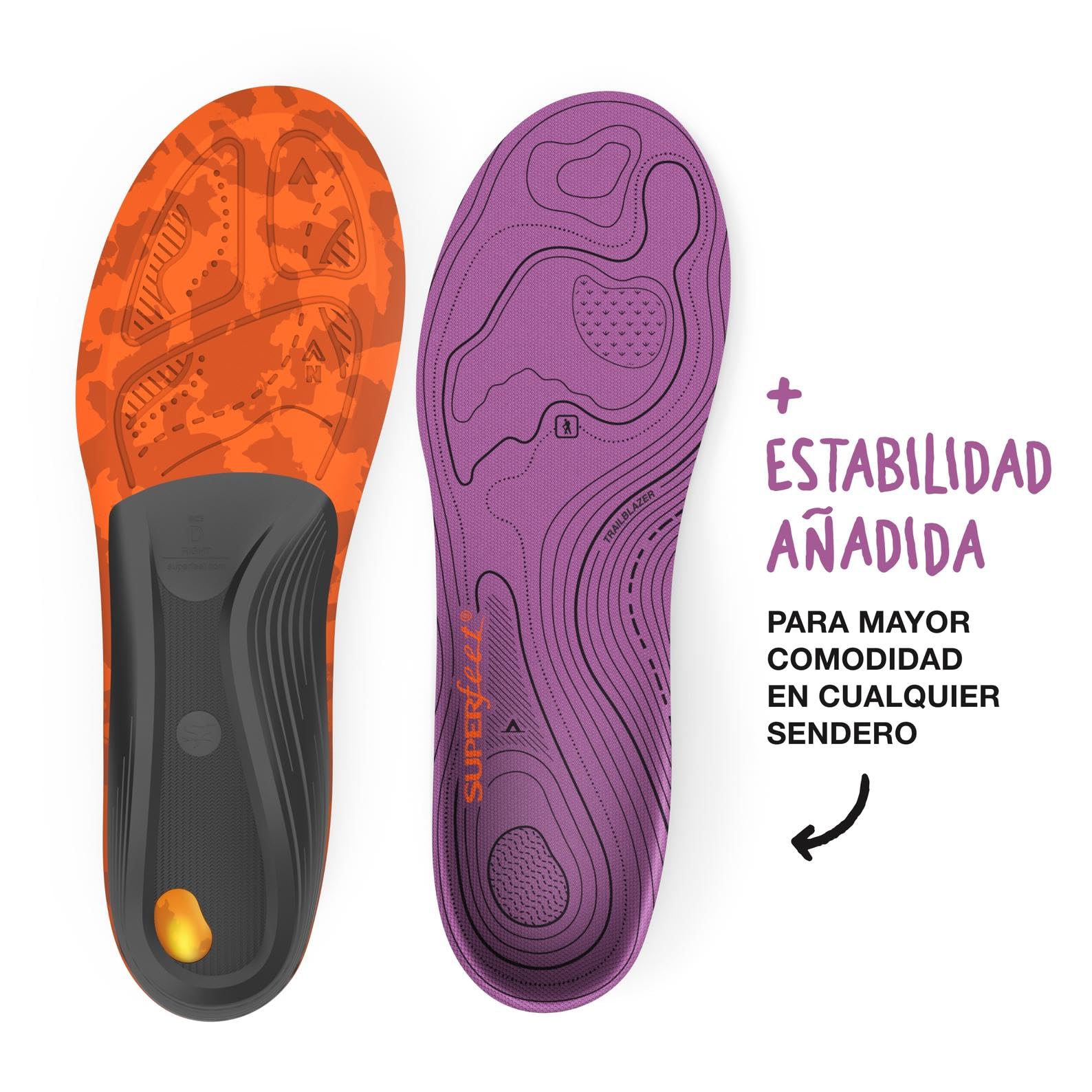 Superfeet Hike Plantillas Ortopédicas Recortables para Botas de Montaña, EU 42 – 44
