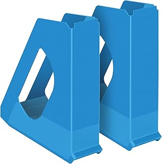 Esselte Europost - Revisteros (10 unidades, translúcidos), color azul