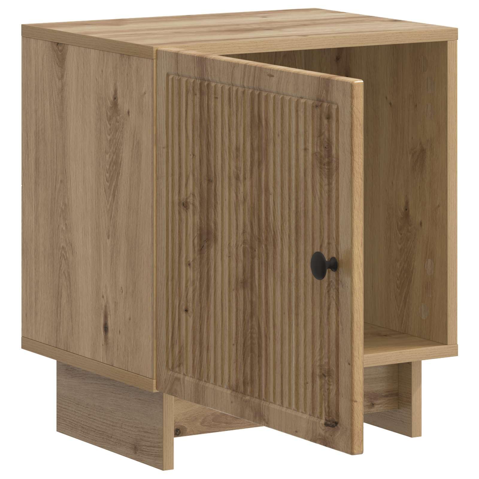 Madera vintage mesita de noche roble artisan 43 x 34 5 x 50 cm marrón
