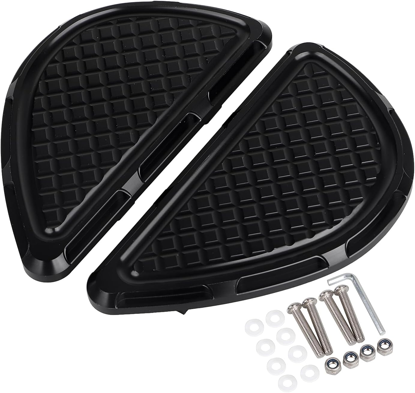 Aluminum Diamond Style Chrome Passenger Floorboards Footboards Rear Foot Pegs for Harley Touring Electra Glide Street Glide Road Glide Road King 1993-later