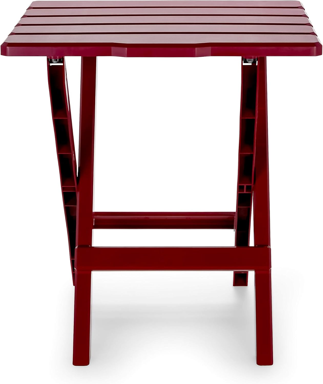 Camco Large Adirondack Portable Outdoor Folding Side Table - Perfect for The Beach, Camping, Picnics, Cookouts and More - Weatherproof and Rust Resistant - Red (21040) : Patio, Lawn & Garden