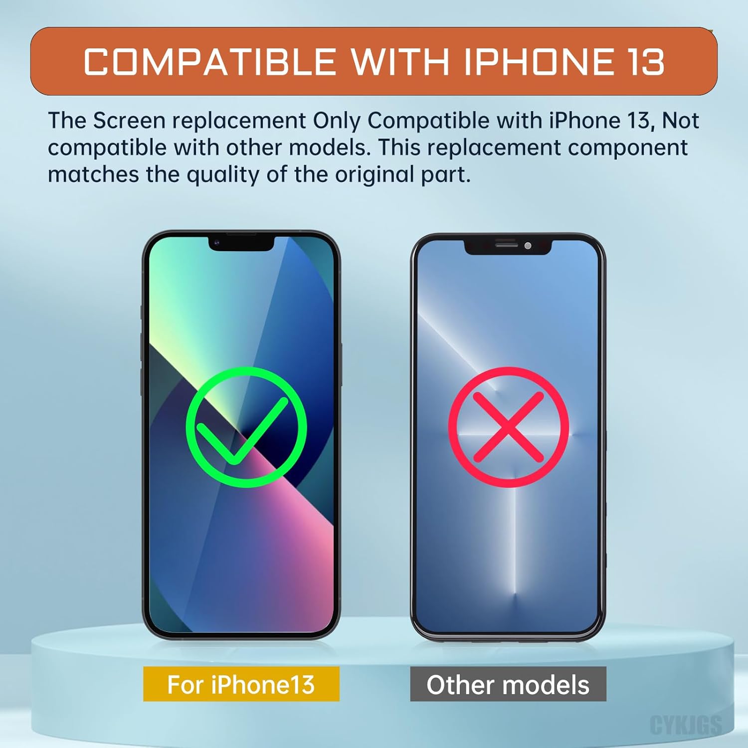 for iPhone 13 Screen Replacement with Ear Speaker Flex Cable and Proximity Sensor LCD 6.1" 3D Touch Display Digitizer Front Glass Full Repair Fix Tools Kit for A2631 A2633 A2634 A2635 A2482