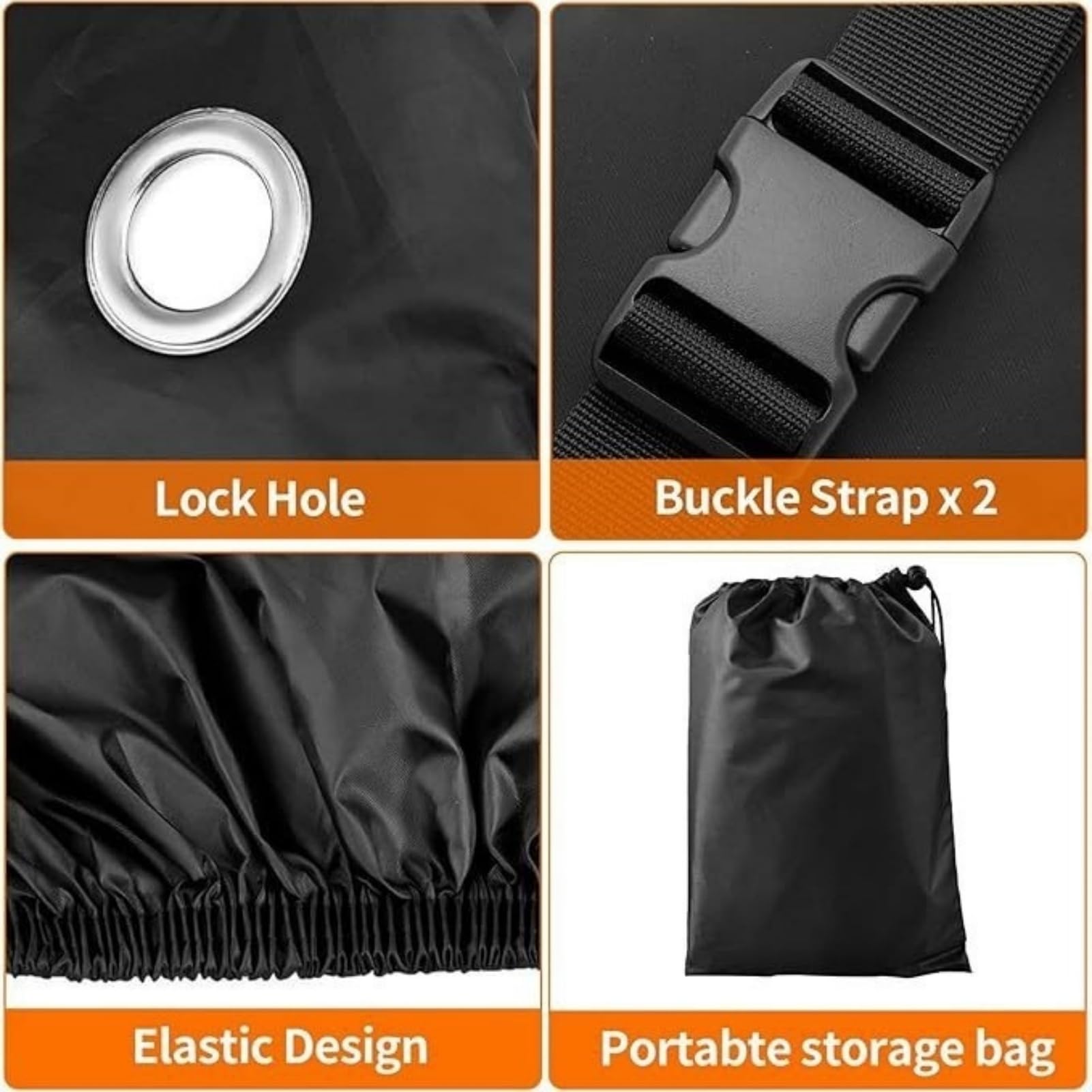 Dreiradabdeckung Für Erwachsene – Wasserdicht, Windfest, UV-beständig Mit Reißverschluss, 210D/420D Polyester, Universell Für Elektro-3-Rad-Fahrräder (Schwarz 420D,190x76x112cm)