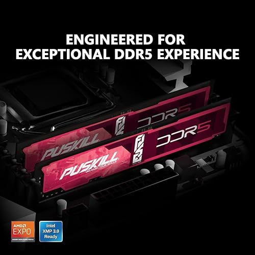 Miniatura 3 de PULSKILL DDR5 RAM 32 GB Kit (2 x 16 GB) 6000 MHz CL30 Memoria de escritorio - Baja latencia, compatible con Intel 700600 Series (XMP 3.0) y AMD