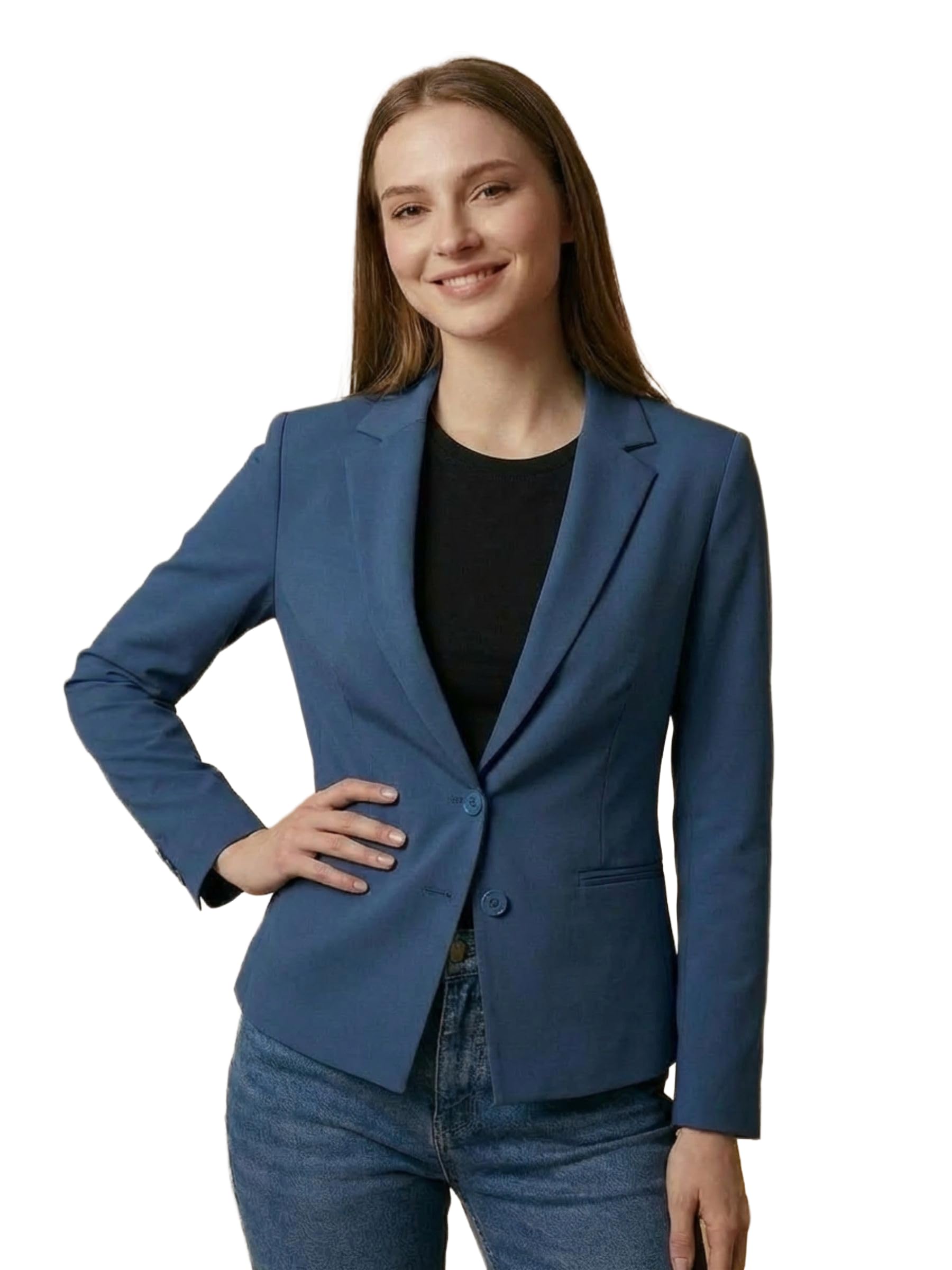 rocksy Black Smart Casual Formal Blazer for Women, Regular Fit Stylish Blazer for Women-picture-17