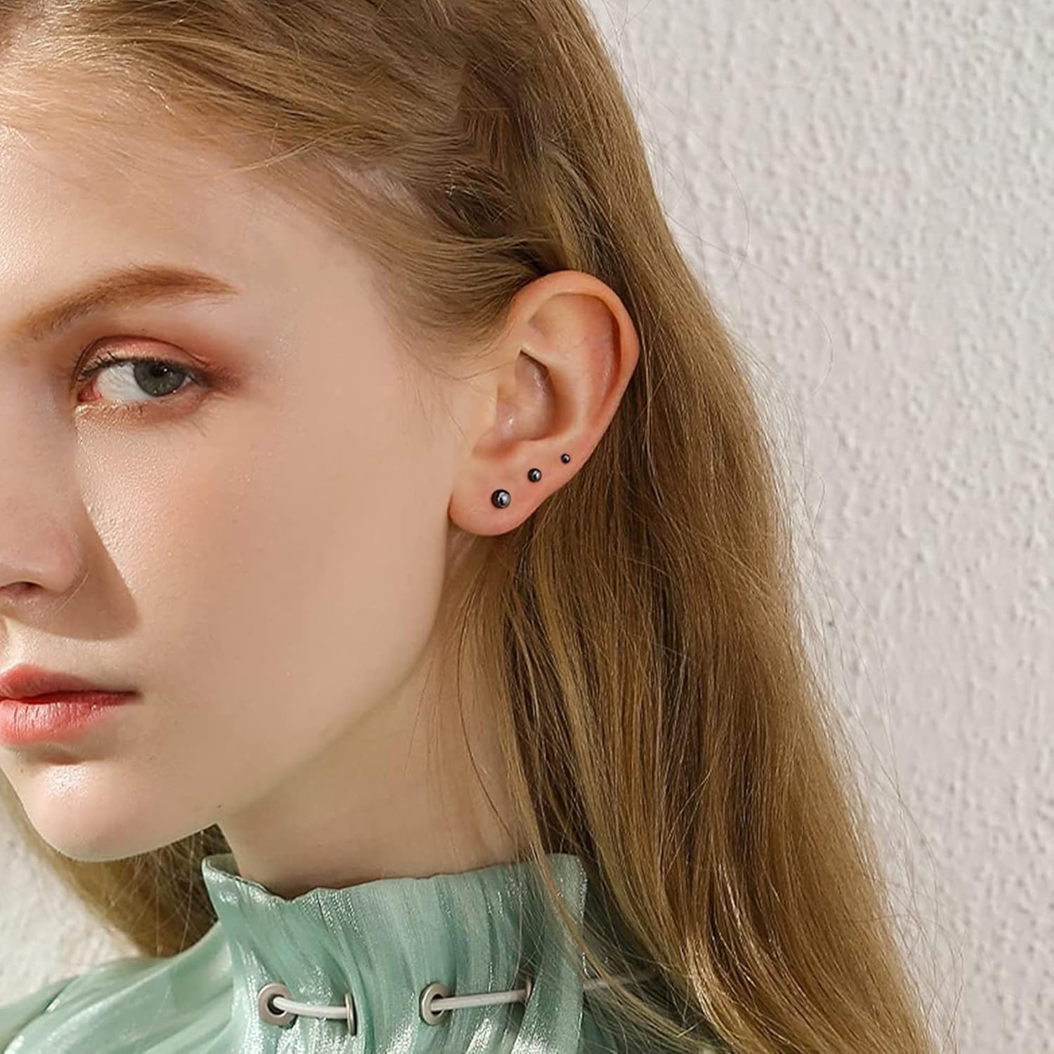 EPIRORA Sterling Silver Stud Earrings for Women- 3 Pairs Tiny Ball Stud Earrings Round CZ Cubic Zirconia Earrings Pearl Earrings Set Cartilage Small Tragus Earrings(2mm,3mm,4mm) - Image 2