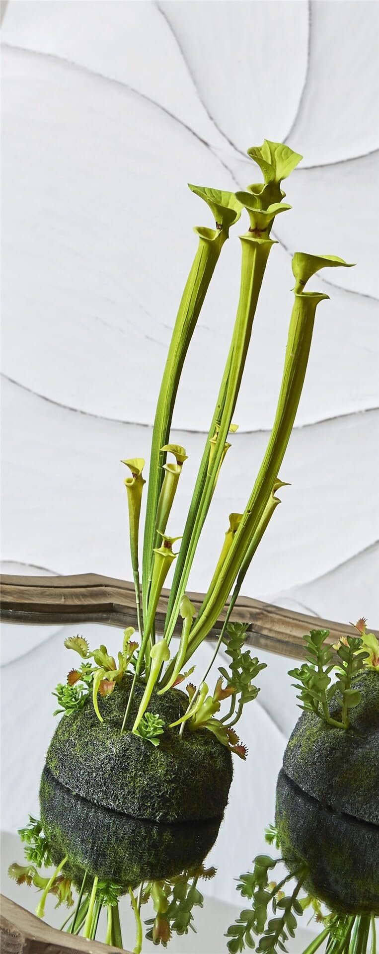 Sarracenia verde claro 45 cm plante carnivore artificielle en pot