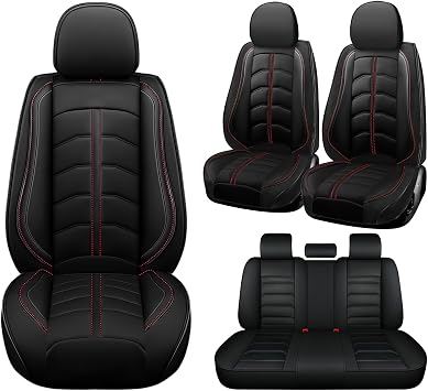 Seat Cover for Jeep Cherokee 1999-2023, Durable Waterproof Sports Seat Cover,Premium Leather Seat Protector5 Seats Standard, Black