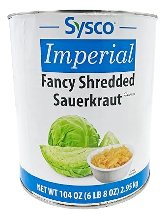 Sysco Imperial Fancy Shredded Sauerkraut | Kosher | 6.50 LB Can