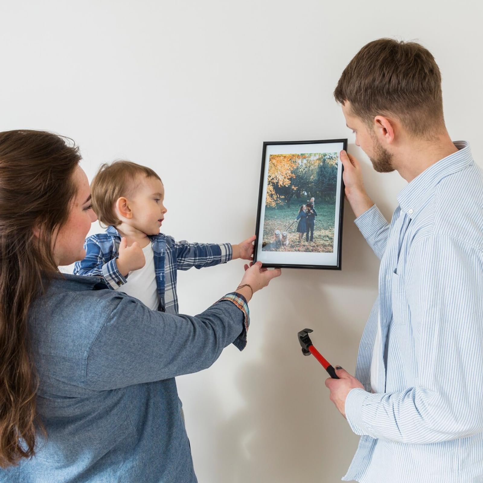 YAYODS 6 abrazaderas en Z para colgar - 30 cm French Cleat Riel de suspensión con tornillos - Soportes de pared entrelazados para fotos, espejos, obras de arte, pinturas