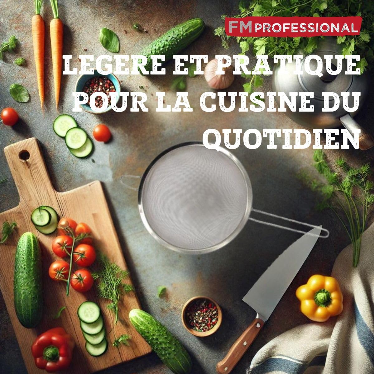 Passoire inox 15 cm x 11 cm Tamis chinois Acier inoxydable Argent