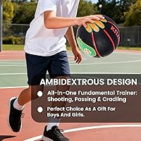 Vista 8 de KUYOTQ Size 5/6 Basketball 27.5"/28.5" for Kids Youth Womens with Visual Hand Print Guide, for Shooting Practice, Correct Shooting Form and Improve