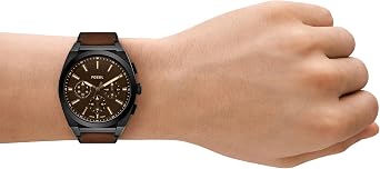 Fossil Men's Everett Quartz Stainless Steel Watch, Three-Hand Watch for Men